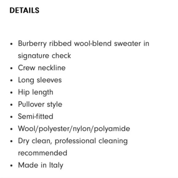 NEW! Sz XXL AUTHENTIC 2024 Burberry Sherbet Check WoolBlend - Picture 5 of 9